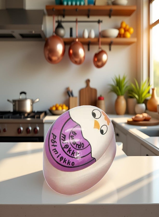 Cauaoa Egg Timer for Boiling Eggs That Changes Color When Done,Kitchen Timer Practical Reminder Color Changing ，Timers,Kitchen Utensils and Gadgets,Purple - Image 5